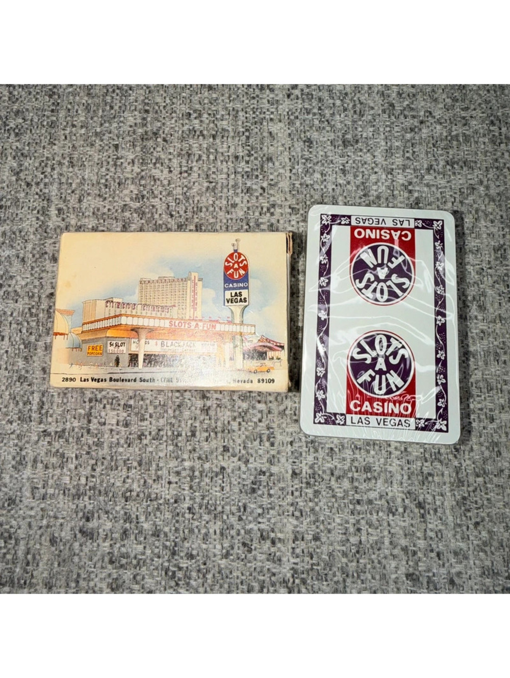 Vintage Slots-A-Fun Casino Las Vegas Playing Cards Sealed Wrapped Souvenir Deck